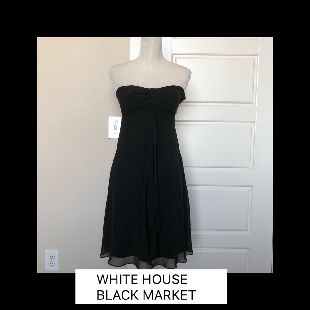 White House Black Market Black Strapless Dress